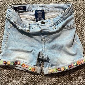 Vigoss Blue Jean Shorts with Distressed Hem